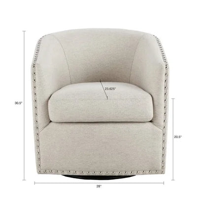 OE HOME Tyler Swivel Chair Modern Lift Chair with Adjustable Height Headrest Velvet Material for Living Room and Home Office Use
