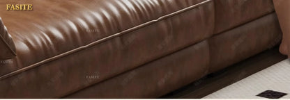 Portable Minimalist Brown Sleep Sofa Faux Leather Designer Loveseat   Sofa Couch Cloud  Living Room Furniture