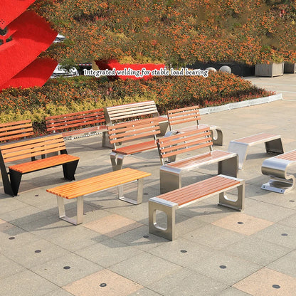 Banc de Patio Anti-Corrosion en acier inoxydable 304, haute qualité, 1.5mm d'épaisseur, mobilier d'extérieur moderne pour salle de sport, centre commercial, supermarché