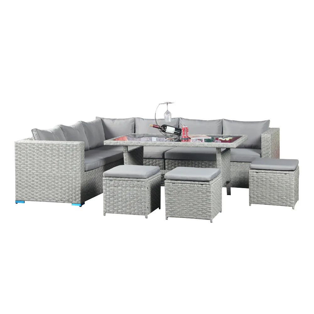 Set Patio Furniture Outdoor Rattan Corner Sofa Set Rattan Couch Garden Sofa Wicker Outdoor Furniture Sets