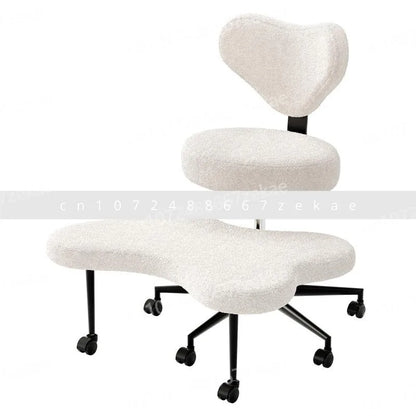 Cross Leg Chair - Meditation Chair with Wheels, ADHD Chair, Height Adjustable Seat, Adjustable Footstool