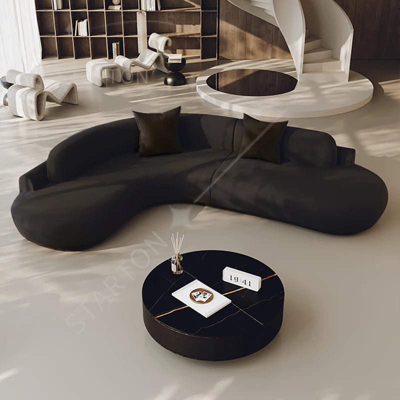 White Minimalist Comfortable Large Size Living Room Sofas Terrace Furniture