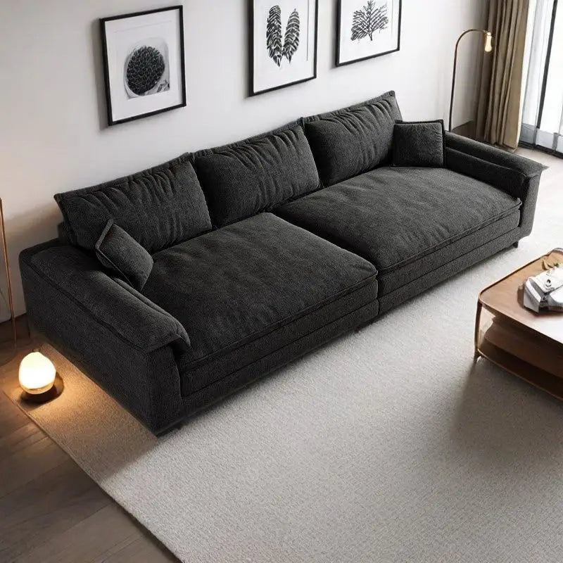 Super wide cotton and linen cloth, modern, simple, lazy, sofa, deep sitting, straight row, soft, removable and washable