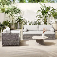 Nordic outdoor sofa, courtyard, terrace, balcony, leisure rattan chair, living room, outdoor waterproof High Quality