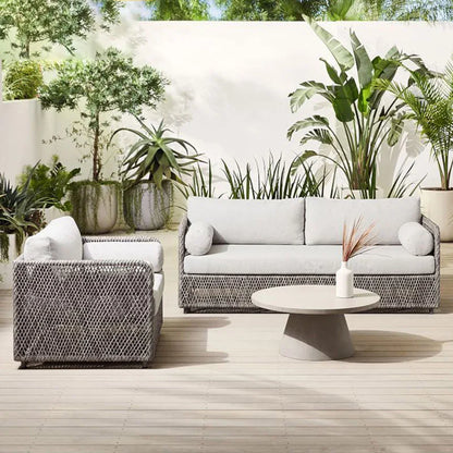 Nordic outdoor sofa, courtyard, terrace, balcony, leisure rattan chair, living room, outdoor waterproof High Quality
