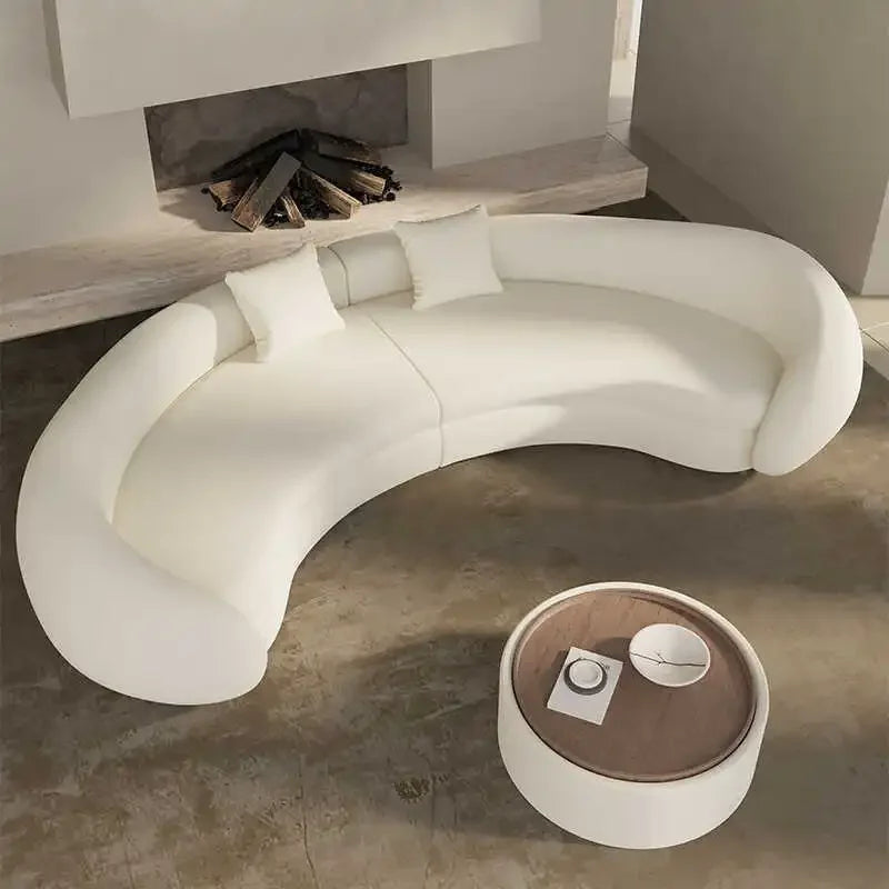 Light Luxury European Living Room Sofa Curved Christmas Cream Clouds Couch Ergonomic Reading Sofa Sala De Estar Home Decoration