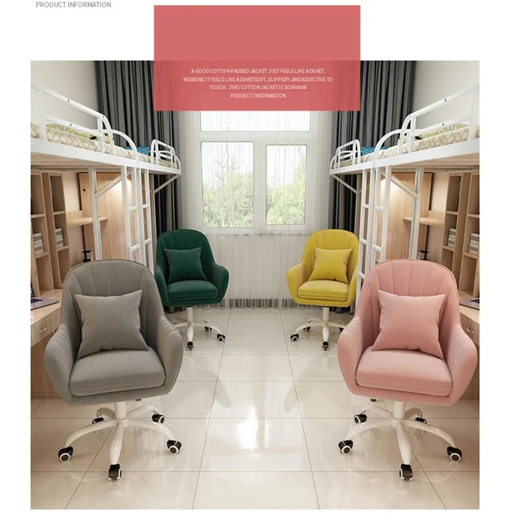 Leisure Bedroom Student Dormitory Computer Chair Home Furniture Backrest Office Chairs Front Desk Hotel Lifting Swivel Armchair