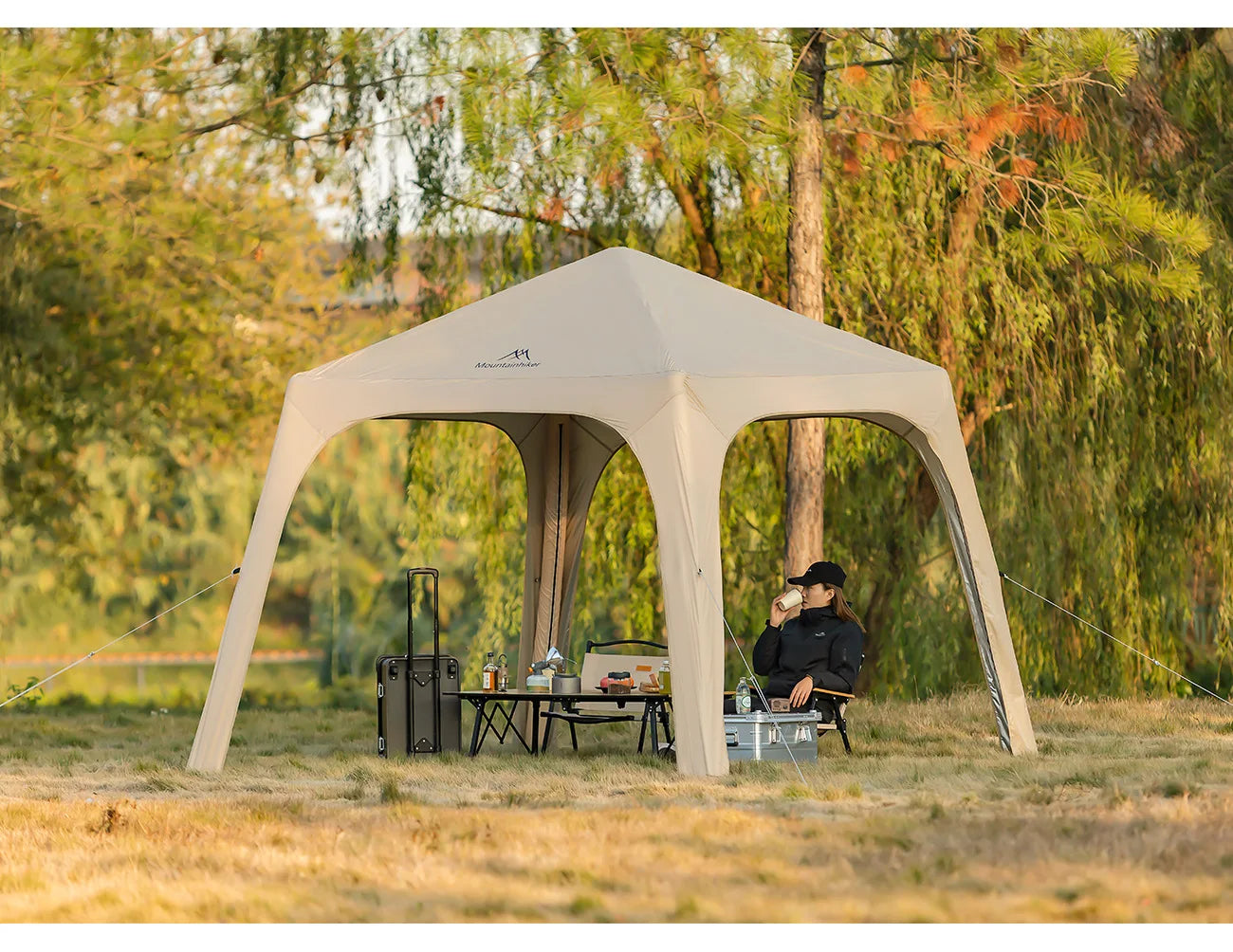 MOUNDAINHIKERInflatable Dome Outdoor Camping Waterproof Portable Tent Multiple People Large Capacity Park Sunscreen and Sunshade