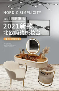 Luxury Charm Dressing Table Luxury Nordic Salon Drawer Nordic Dressing Table Mirror Chair Storage Coiffeuse Furniture Makeup