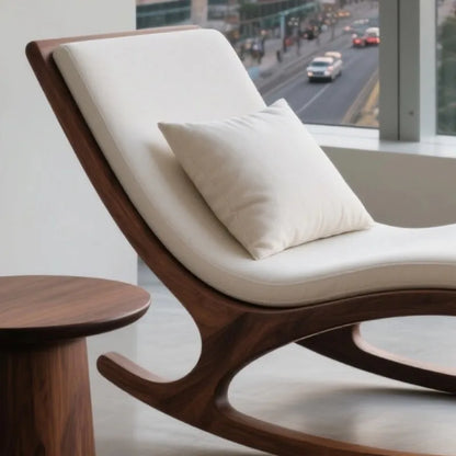 Designer Rocking Living Room Chairs Recliner Wooden Living Room Chairs Vintage Ergonomic Fauteuil Salon Lounge Suite Furniture