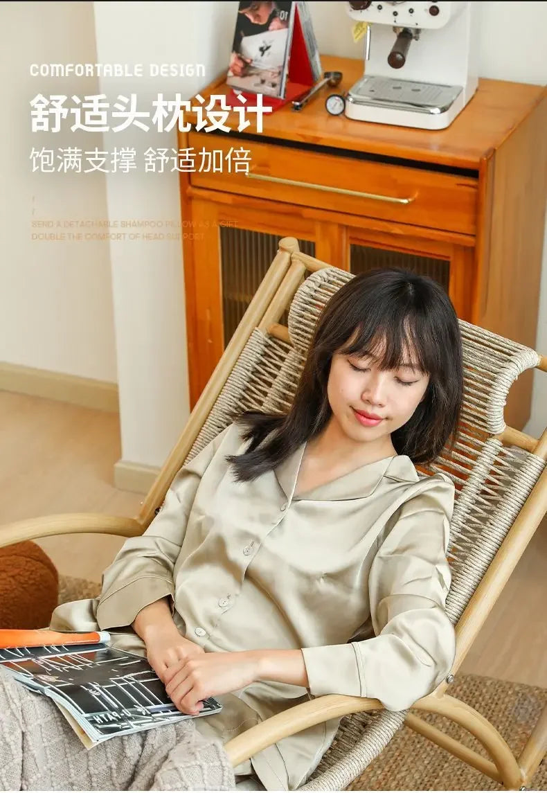 Balcony leisure rocking chair waterproof sunscreen courtyard recliner rattan