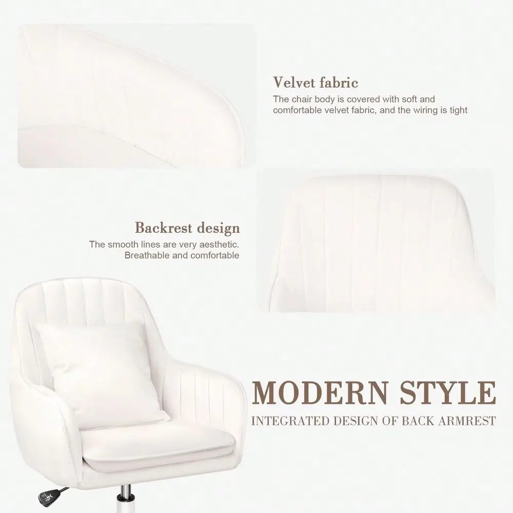 Office Chair Home Computer Chairs Adjustable Task Chairs Modern Makeup Chair 360 Swivel Computer Chair Mid Back