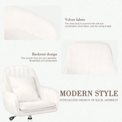 Office Chair Home Computer Chairs Adjustable Task Chairs Modern Makeup Chair 360 Swivel Computer Chair Mid Back