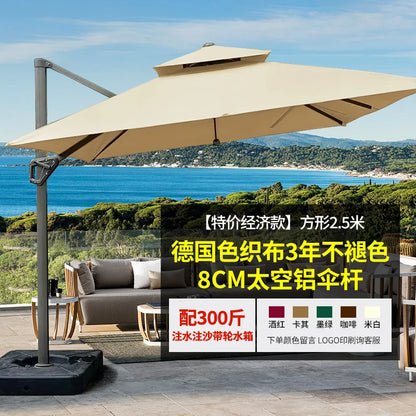 Outdoor Parasol Garden Umbrella Villa  Balcony Awning Outdoor  Stand Large Roman