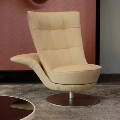Italian modern designer leisure single chair backrest hotel reception leisure storage armrest rotating sofa chair