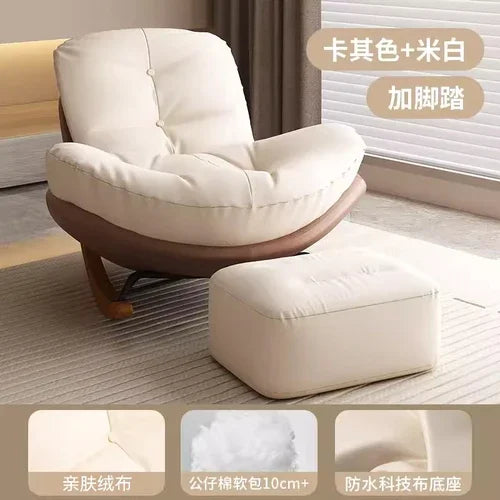 Thickened Penguin Rocking Chair Balcony Sofa Home Bedroom Leisure Chair Wide