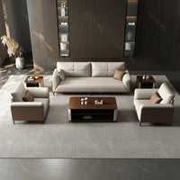 Designer Luxury Living Room Sofa Set Minimalist Beige Sectional Modern Nordic Sofas Puffs Double Canape Salon Home Furniture