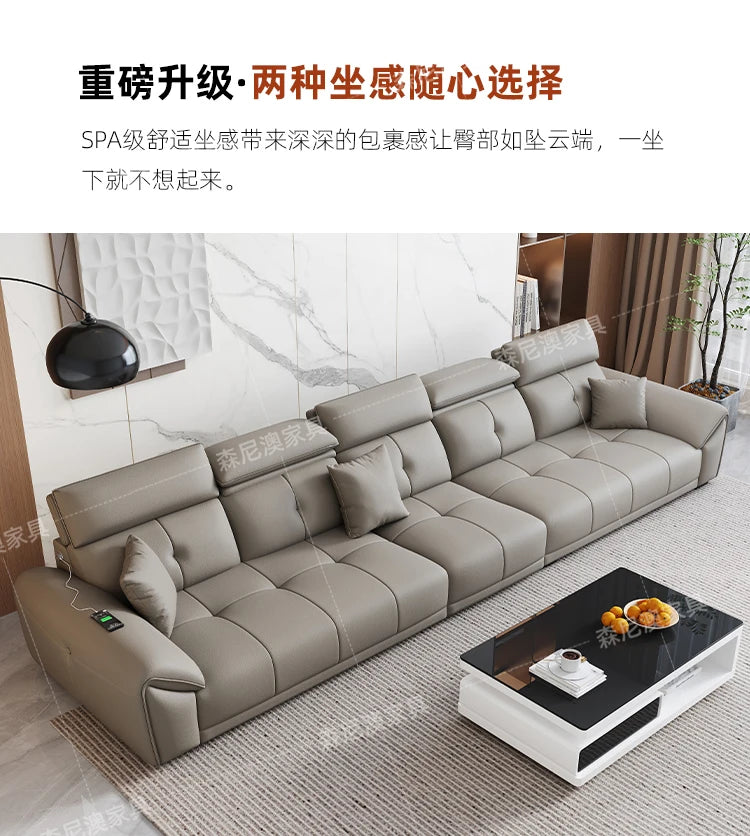 Modern Minimalist Sofa Leather Recliner Corner Living Room Sofa Relaxing Comfortable Muebles Para Habitacion Home Accessories