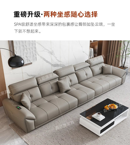 Modern Minimalist Sofa Leather Recliner Corner Living Room Sofa Relaxing Comfortable Muebles Para Habitacion Home Accessories