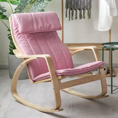 Simple and modern Nordic Boang rocking chair easy chair solid wood recliner lazy pregnant woman chair balcony lounge