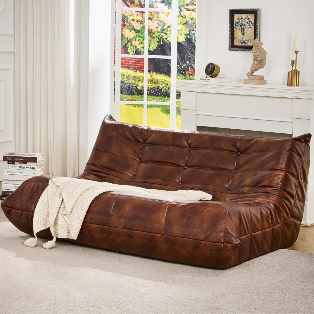 Bean Bag Chair Giant Bean Bag Sofa 3 Seater Bean Bag Chairs for Adults, Loveseat Floor Chair