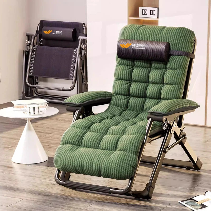 Recliner Chair Folding Lounge Nap Chair Reclining Armchair Adjustable Sofa Couch Rest Seat for Living Room Balcony Office Indoor