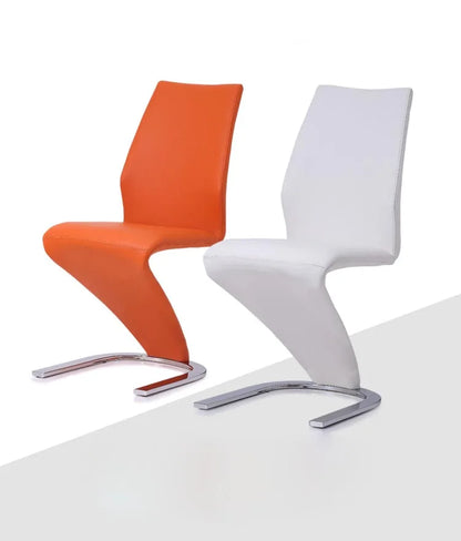 Modern Leather Dining Z Chair for Wholesale Home Furniture White Dining Chair with Gold Metal 7 Days Dinner Table