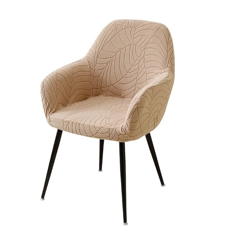 1/4pcs High Arm Chair Cover Elastic Dining Armchair Slipcover Leaf Jacquard Seat Covers for Home Wedding Fundas Para Sillas