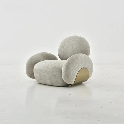 Nordic Lamb Fleece Single Sofa Chair For Home Bedroom Dining Clothing Store Beauty Salon Leisure-backrest Chair