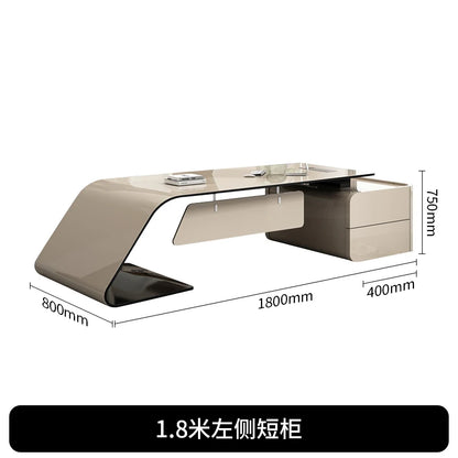 Luxury Home Office Desk Computer Gaming Shelves Folding Large Office Desk Executive Reception Mesas Escritorio Trendy Furniture