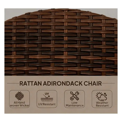 Patio Chair, Rattan Wicker, Soft Cushions, Tall Curved Backrest - Comfortable Outdoor Seating for Relaxation and Style