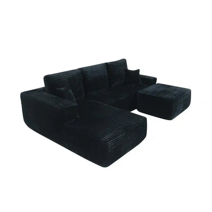 105.7" U-Shaped Modular Sectional Couch, Modern Deep Seat Sofa for Living Room or Bedroom, No Assembly Needed, Plush Fabric,