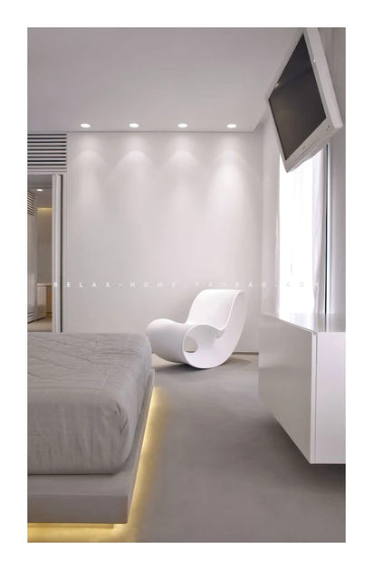 Outdoor Designer Rocking Sofa Chair Living Room Lazy White Leisure Single Stools Reading Relaxing Fauteuil Salon Furniture