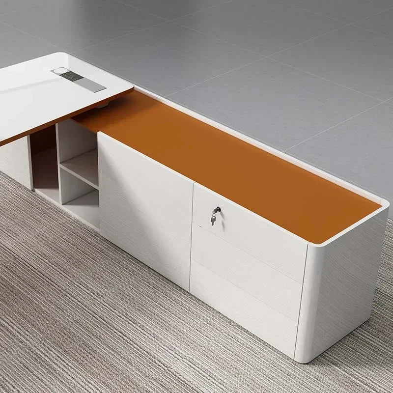 #V New 2024 Boss L Shape Luxury Office Furniture Manager High Tech Modern Executive Ceo Office Desk