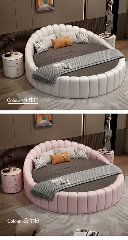 Large Modern Frame Double Bed Princess Organizer High Living Room Double Bed Bedroom Full Size Camas Matrimoniales Furniture