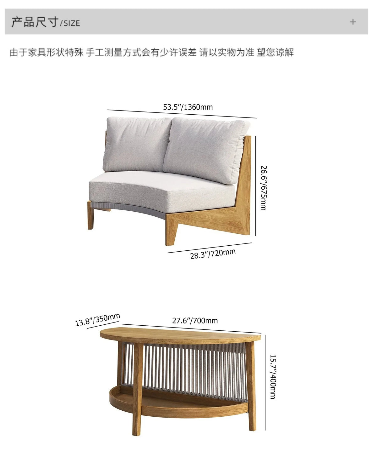 Outdoor sofa teak courtyard terrace leisure resort hotel outdoor deck rattan sofa garden furniture