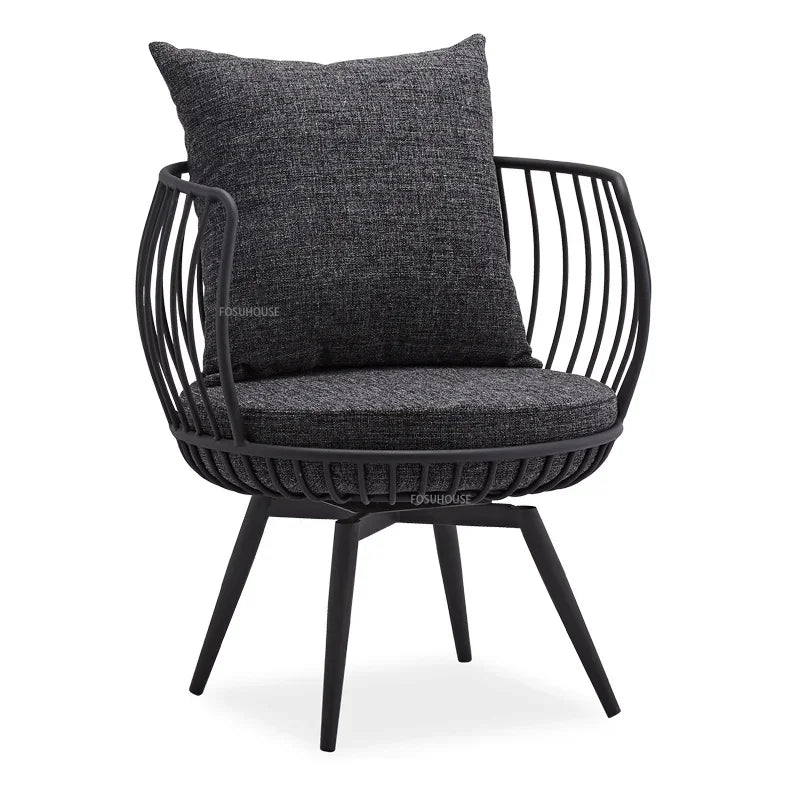 Living Room Furniture Bedroom Light Luxury Minimalist Single Sofa Chair Lounge Chair Nordic Wrought Iron Living Room Chairs