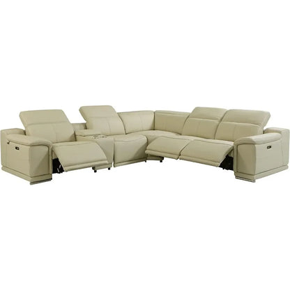 Modern 6-Piece Modular Sectional Sofa Set in Plush Chenille Upholstery for Comfortable Living Room Furniture - Durable Plywood