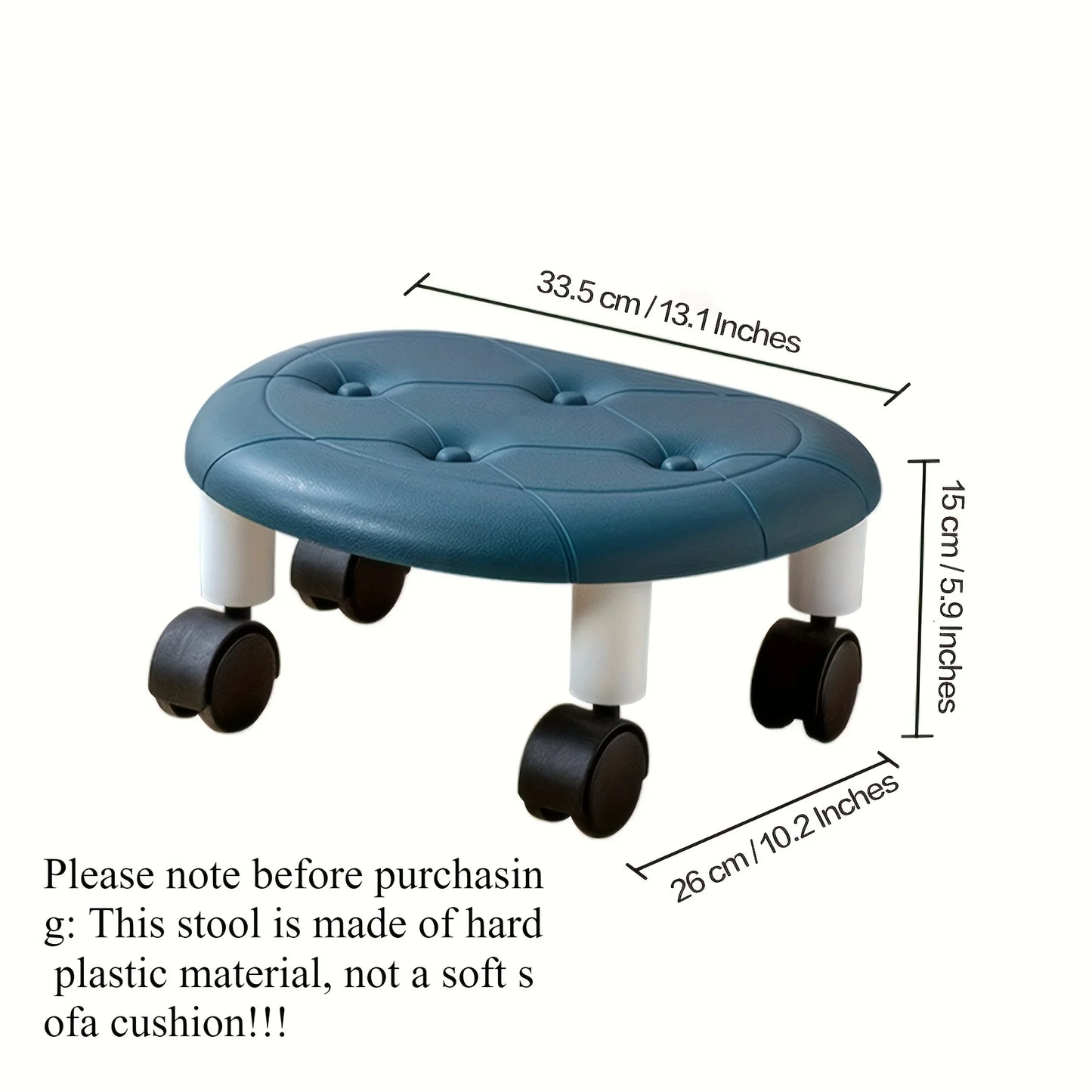 Mobile Plastic Leisure Chair with Silent Casters, Flexible Movement, Eco‑friendly and Durable Plastic Material