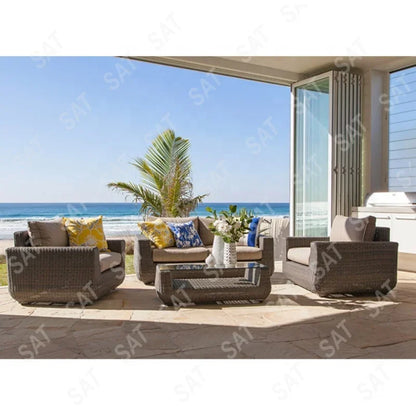 #Aluminum Chair Outdoor Garden Rattan Furniture Set Rope Furniture Set Sofa Set Furniture