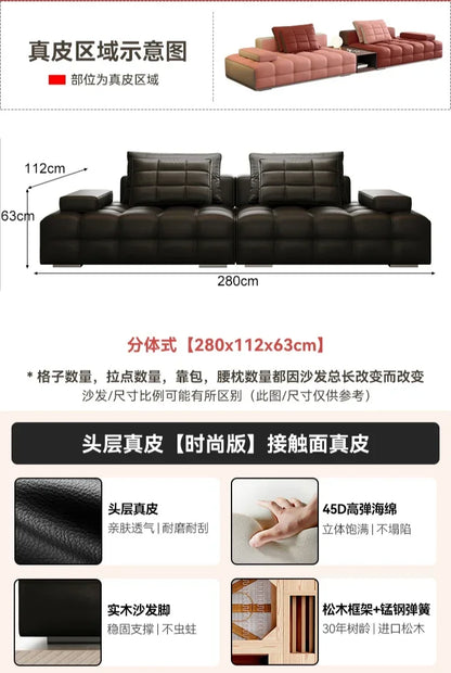 HXL Foot Piano Key Tofu Block Foot Living Room Module Sofa