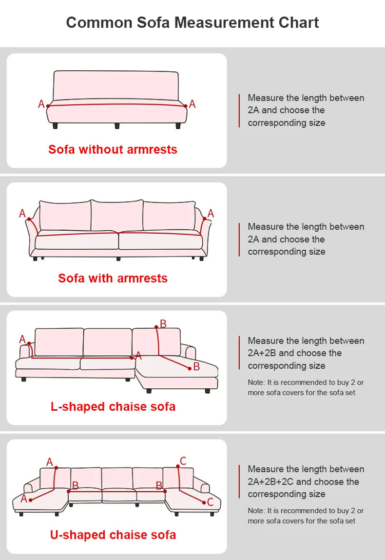 Straight Sofa Cover for Couch, Armchair Covers, 2 and 3 Seats, Corner Living Room, Modern Sides, Chair Elastic Set Furniture
