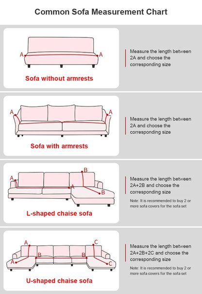Straight Sofa Cover for Couch, Armchair Covers, 2 and 3 Seats, Corner Living Room, Modern Sides, Chair Elastic Set Furniture