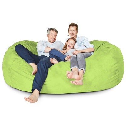 Luxurious Giant 7ft Bean Bag Chair with Microsuede Cover - Ultra Soft, Foam Filling, Washable XXL Bean Bag Sofa , Customized