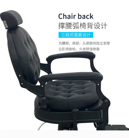 HT hairdressing special large chair barber shop hair cutting retro chair