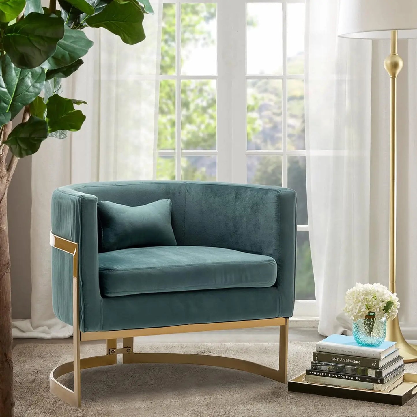 [Discounted Price, Hot Sale!]Velvet Accent Chair, Modern Upholstered Arm Chair for Living Room Bedroom Sofa Side Chair Velvet Ba