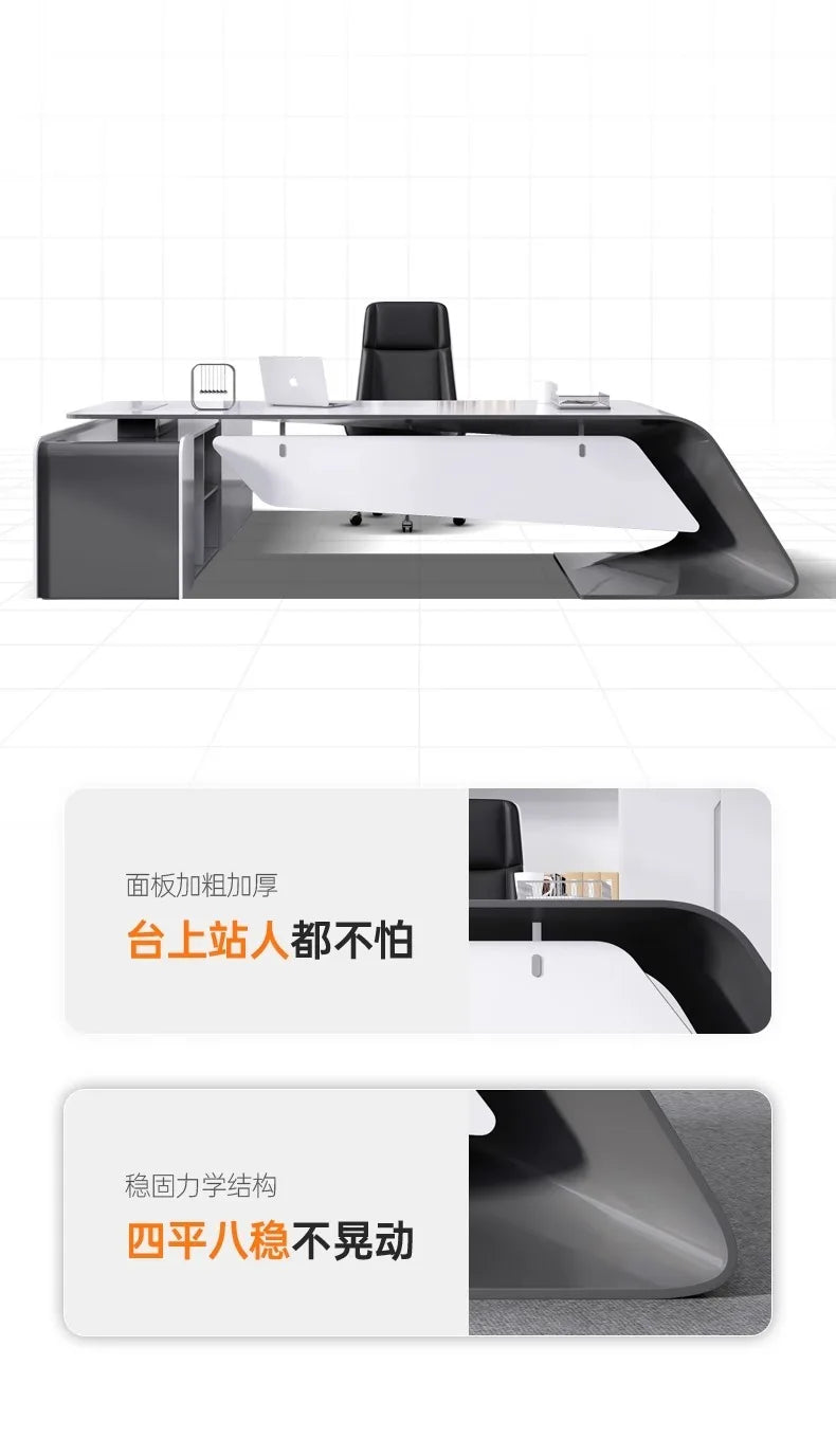 Modern Conference Office Desk Adjustable Makeup Luxury Work Office Desk Cabinets Gaming Unusual Unique Wooden Bureau Furniture