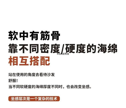 TTTTMedieval Oil Wax Leather Creative Sofa Living Room Retro Old Caramel Color Large Straight Row Sofa