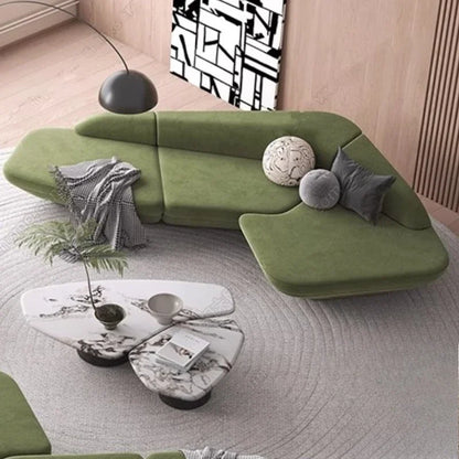Relaxing Leisure Salon Muebles Furniture Gaming Curved Sofa Reception Modern Designer High Quality Room Decor Living Room Sofas