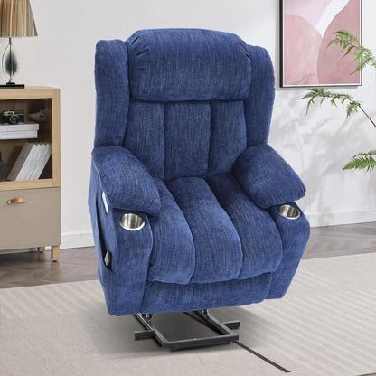 Power Lift Chair with Full-Body Massage and Heat, Electric Recliner Chairs for Adults, Remote Control, Standing Assistance